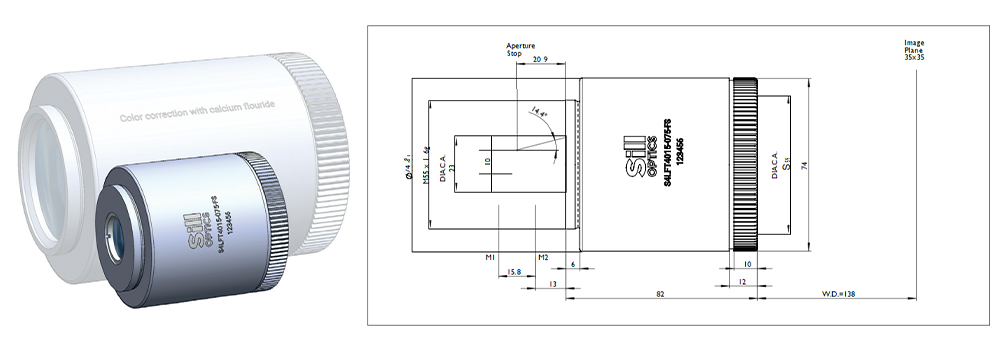 用于紫外超短脉冲激光器的紧凑型消色差扫描透镜